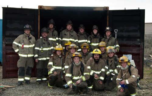 Ten recruits will graduate from the Lakeport Fire District Joint Volunteer Firefighter Academy on Friday, February 3, 2012. Photo courtesy of Andrew Bergem and Becky Hirscher.