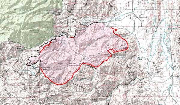 Current map of the Mill fire.