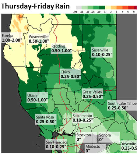 Lake County News California Forecasters predict late week rain